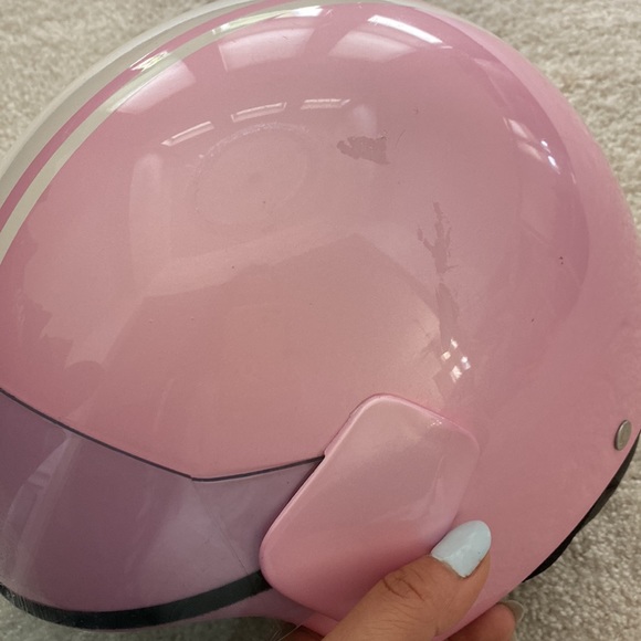 Classic Vintage Nolan N30 Scooter Helmet in Pink/White - Picture 6 of 10